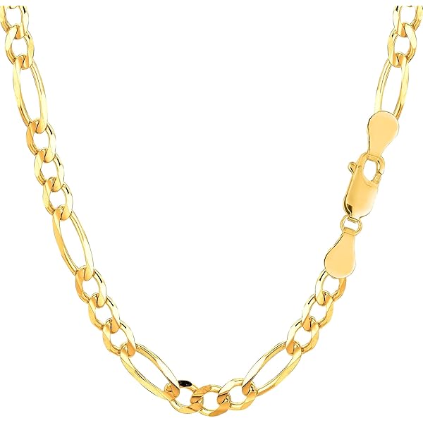 10金イエローゴールド(K10YG) フィガロ ネックレス(47cm)417 Amazon