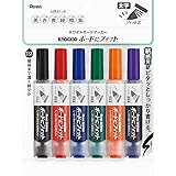 ぺんてる ホワイトボードマーカー ボードにフィット フィット芯太字 6色 EMWL5BF6ST
