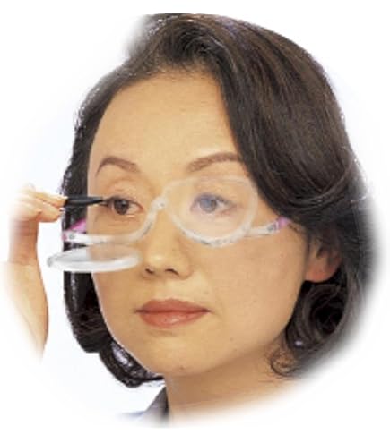 Amazon.co.jp: アイメイクアップメガネ、シングルレンズ、折りたたみ式