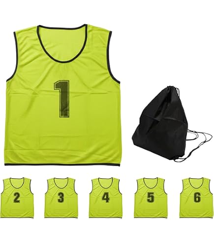 Amazon | Rakuby ビブス 大人用 12枚セット 番号入り サッカー バスケ