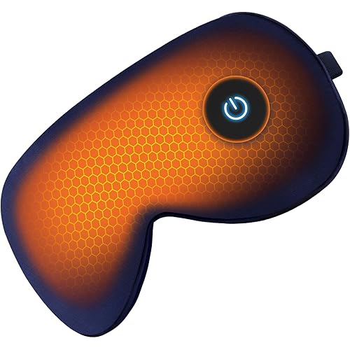 アイマスク 光遮断 睡眠用 温めて目の疲れを和らげることができる 長さ調節可能 充電式 青色 シンプル 男女兼用 実用的