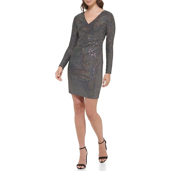 Guess Women's Geo Lace Sheath Kleid – Mit Keyhole-Detail, ärmellos, Polyester-Spandex