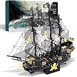Piececool 立体パズル 3dパズル 3d立体パズル メタリックナノパズルブラックパール号（特別版）パーツ数：307個 ナノパズル 3Dパズル クリスマス プレゼント 贈り物