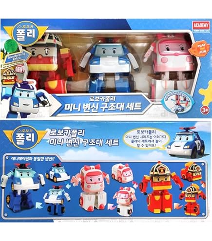 Robocar Poli Deluxe Transformer Toy 4 Set : Amazon.com.au: Toys