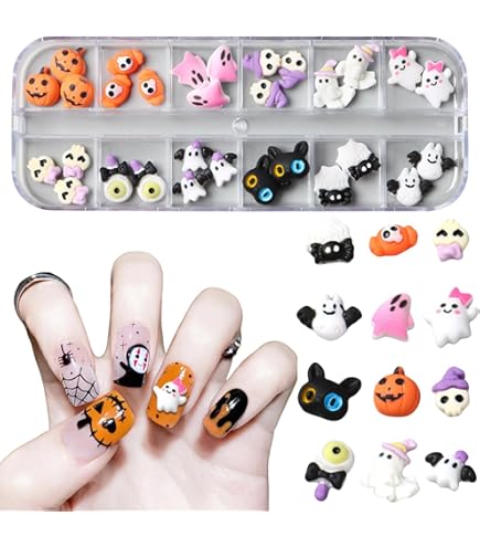 Amazon | ネイルパーツ おばけ 100個セット 3D 立体 可愛い 幽霊