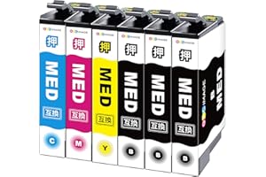 【最新IC】GPC Image MED-4CL エプソン 用 インク メダマヤキ epson 対応 MED 4色+黒2本 合計6本セット Epson 用 EW-056A EW-456A インク 大容量 プリンター 新包装