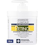 Advanced Clinicals Retinol Cream. Spa Size For Salon Professionals. Moisturizing Formula Penetrates Skin To Erase The Appeara