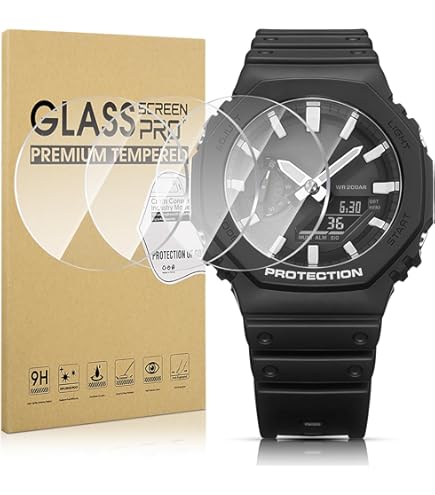 Amazon.co.jp: 【3枚入り】 Mihence Compatible with G-SHOCK GA-2100