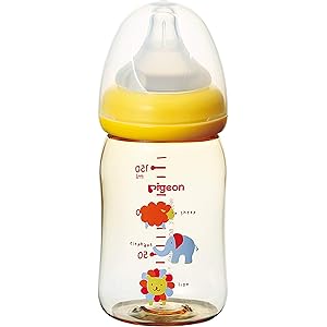【プラスチック製 160ml】 ピジョン Pigeon 母乳実感 哺乳びん アニマル柄 0ヵ月から おっぱい育児を確実に…