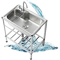 手造り流し台　シンク　新緑 Amazon.co.jp: JOMOWN キッチンシンク 流し台 ステンレス製 500