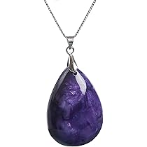 Amazon | 【麗子坊】 ペンダント 天然【チャロアイト 】 開運