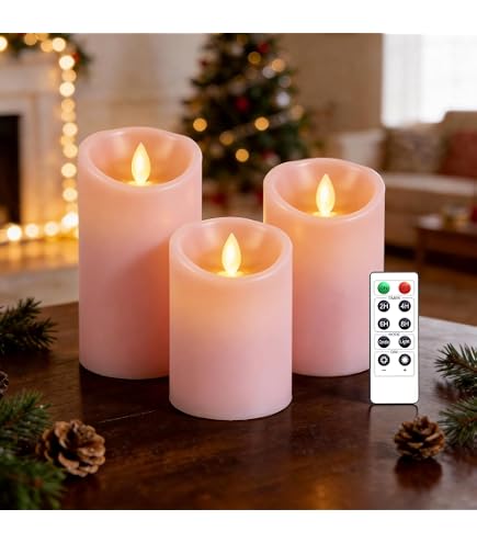 Amazon.co.jp: Luminara リアルな人工火炎ピラーキャンドル – 動く炎