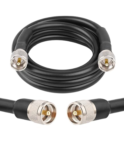 Bingfu BNC Male To Female Coax Cable - 2ft RG58, 50 Ohm, For Microphone Systems, CB Radios, Antennas & Rack Mounts