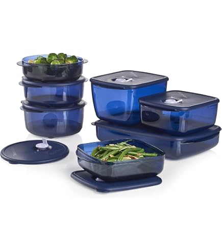 Amazon｜Tupperware Brand Vent 'N Serve コンテナセット - 中浅型