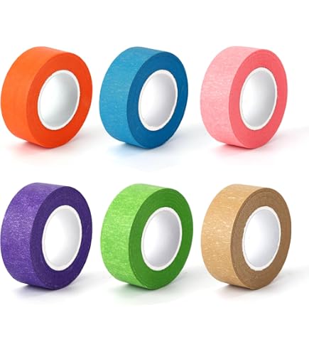 Amazon.co.jp: マスキングテープ カラフル 幅2.5cm 長10m クラフト