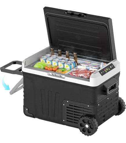 Amazon.co.jp: 「SUNPIE」車載冷蔵庫 30L 2室独立温度制御 ダブル