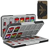 ATiC Switch 2/ Switch/Switch Lite/Switch有機ELモデル ソフトケース カード収納ケース Switchソフト48枚/Micro SD 24枚同時に収納 ゲームカード収納ボックス カードまとめ収納 耐衝撃 軽量 防塵 持ち運び便利 セルダの伝説ーティアキン BlackGoldEagle