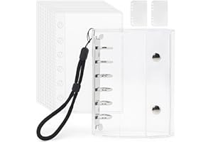 シール帳 透明 A7サイズ はがせる 女の子 シールバインダー シール手帳 クリアバインダー 6穴 シール収納 推し活グッズ シール台紙10枚セット 3層構造 PPシート2枚&専用ストラップ付き（透明）