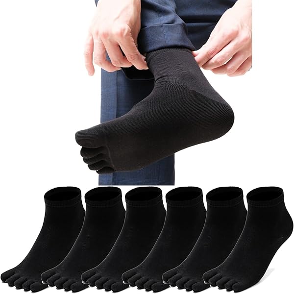 Amazon.co.jp: EMヘンプ 五本指ソックス 黒 黒 22-24cm : ファッション
