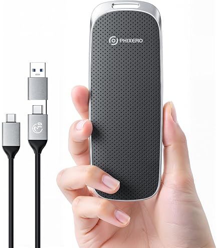 Amazon | PHIXERO 外付けssd 1TB usb-c ポータブルssd 最大1210MB/秒