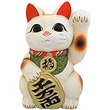 開運 招福 招き猫(常滑焼) 7寸左 白 TB7505