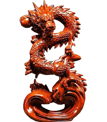 Amazon.co.jp: 龍 置物 風水金龍 曙 合金製 化粧箱入り (高岡銅器) 竜