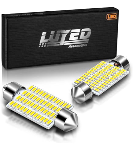 EBAIFUN 41mm/42mm 578 211-2 LED Bulbs - 10 Pack White 6000K Festoon Interior Car Lights Replacement
