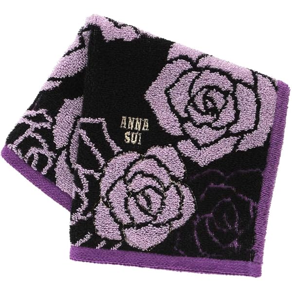 アナスイ ウールマフラー ブラック 刺繍　花柄 楽天市場】【送料無料】【ラッピング無料】アナスイ ANNASUI