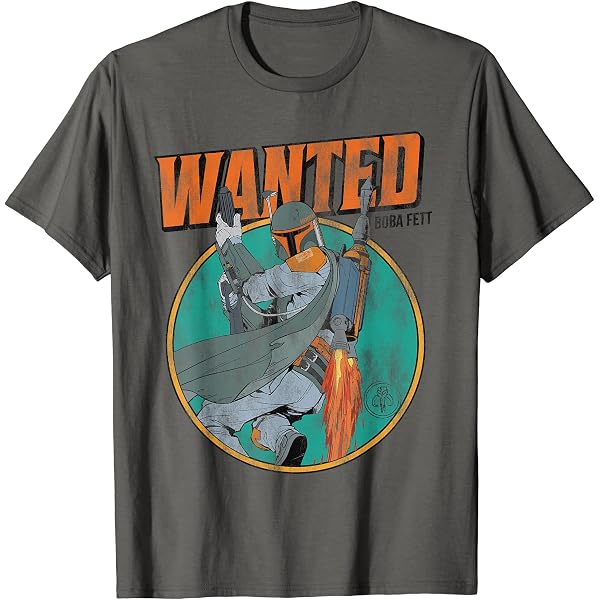 Amazon スターウォーズ クラシック ボバ・フェット バウンティハンター Tシャツ Tシャツ・カットソー 通販