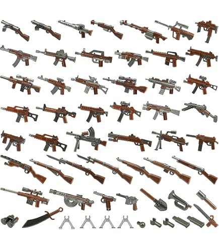 Amazon.co.jp: BloxBrix 180 個 武器 - マシンガン 、ミニフィギュア