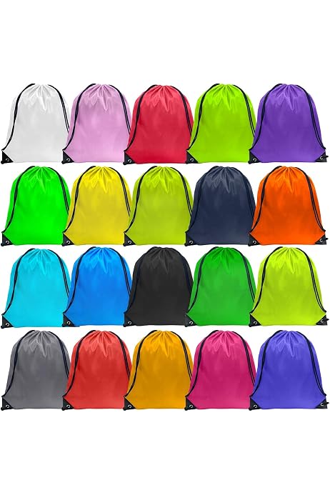Drawstring Backpack Bulk 24 PCS Nylon 