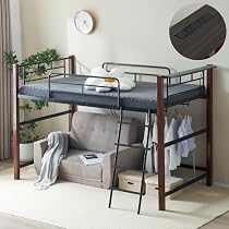 【パイプ床板・Sシングル】ロフトベッド耐荷重150kg 収納 北欧風BLACK Amazon｜Simpolu ロータイプ ロフトベッド はしご付き 耐荷重150kg