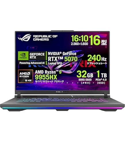 Amazon.co.jp: ASUS Gaming Laptop ROG Strix G16 16