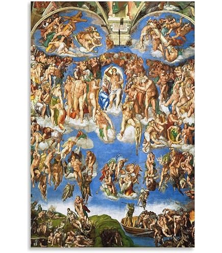 Amazon.co.jp: 西洋絵画 ミケランジェロ『最後の審判』ポスター