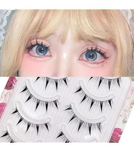 Amazon | つけまつげ ナチュラル目尻 短め 上 したまつげ 人気 手作り