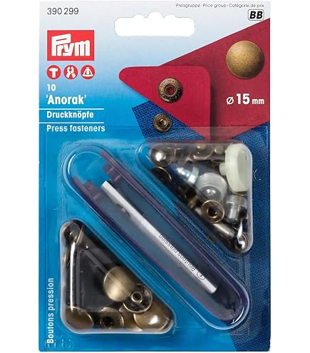 Prym Love Press Fasteners Jersey Brass 8 mm, Metal, Pink/Light Prym Love Press Fasteners Jersey Brass 8 mm, Metal, Pink/Light