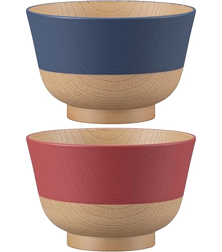 Amazon.co.jp: カノー 日本伝統色 漆塗 汁椀 330ml 5色揃 木箱入り