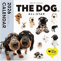 Amazon | THE DOG カレンダー 2026 壁掛け 大判サイズ [オールスター