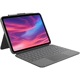 ロジクール iPad 11 インチ A16 & 10.9 インチ 第10世代 対応 トラックパッド付き キーボード付き ケース Combo Touch iK1059GRA 日本語キーボード スマートコネクタ バックライト 国内正規品 2年間メーカー保