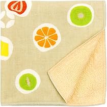 ★sale53★4重ガーゼハンカチ　フルーツ大福　23×23 ☆sale53☆4重ガーゼハンカチ フルーツ大福 23×23