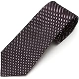 [カルバンクライン] Calvin Klein ネクタイ メンズ ドット柄/ナロータイ サイズ剣幅7cm eck17s034 5271R-6 ダークブラウン