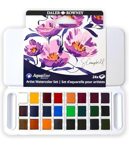 Amazon | ラウニー 水彩絵具 一般用 アクアファイン ホールパン 12色