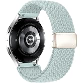 [CCnutri] コンパチブル スマートウォッチ ベルト 20mm 22mm 【強力マグネットで外れにくい・蒸れにくい通気設計】 ナイロン 編み込み 伸縮フィット 時計ベルト クイックリリース 腕時計バンド Samsung Galaxy Garmi