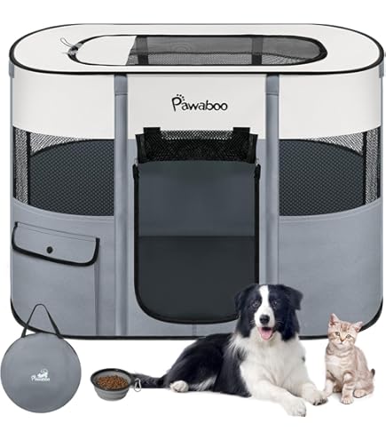 Amazon | [JUI3N] 円形 折りたたみサークル ペットサークル 犬ケージ