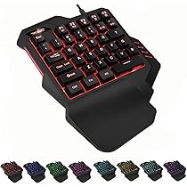 Amazon | RGBゲーミングキーボード - Jancal 片手キーボード 35