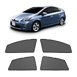 新型 プリウス 30系 メッシュカーテン マグネット式 遮光 換気 サイドバイザー 車用 PRIUS 30 ZVW30 ZVW35 サンシェード 車種専用設計 虫除け 折り畳み式 日除け アクセサリー カスタム パーツ 4枚
