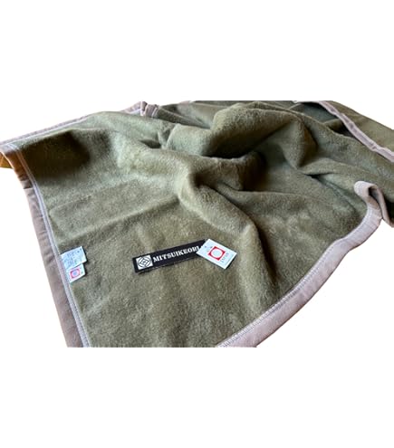 Amazon｜無印良品 カシミヤ混毛布 モカブラウン柄 シングル