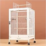 FX-SHYQYYMZ クリアアクリル鳥かご 複数飼い大型インコ ケージ セキセイインコゴザクラインコオカメインコ鳥籠 Ｗ46×Ｄ46×Ｈ77cm(外寸) (前面透明アクリル)