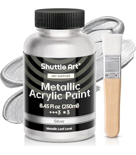Amazon | Shuttle Art アクリル絵の具 ゴールド メタリックカラー