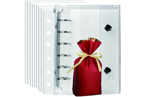 シール帳 A7 バインダー 女の子 はがせる 透明ファイル 3Dシール対応 バインダー＆シール台紙 3層構造 (A7 シルバー+透明+ラッピング袋)